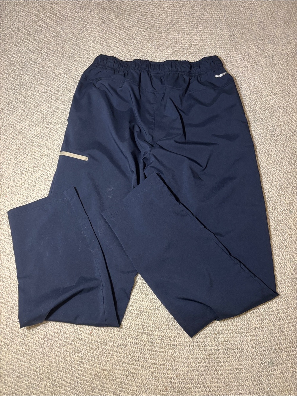 Men's Navy Athletic Qwick Dry Windbreaker Track Pants - Picture 7 of 10